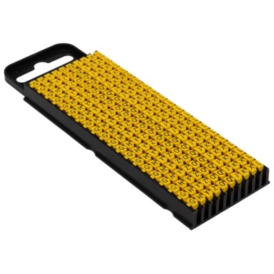 HellermannTyton Pre-Printed Snap-On Cable Marker for 2.8-3.8 mm Cable Diameter, Polyamide, Vibration Resistant WIC2