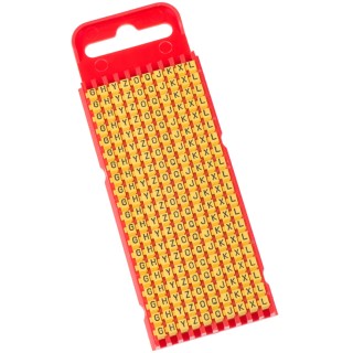 HellermannTyton Snap-On Pre-Printed Cable Marker , Black Legend on Yellow Polyamide, 2-2.8 mm Cable Diameter, 3x5 mm WIC1