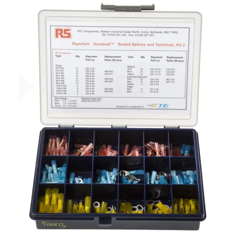 TE Connectivity Heat Shrink Terminal and Splices DuraSeal Service and Repair Crimp Terminal Kit DS-MIXT-05-RSU
