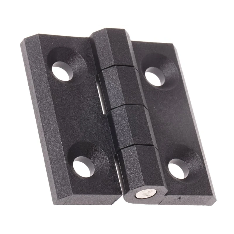 Pinet Black Polyamide Butt Hinge, Screw Fixing, 50mm x 50mm x 6mm 54-A-3030