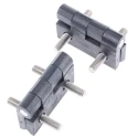 Pinet Black Polyamide Butt Hinge Bolt-On Fixing 50 mm x 50 mm x 6 mm 54-A-3032