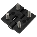 Pinet Black Polyamide Butt Hinge Bolt-On Fixing 50 mm x 50 mm x 6 mm 54-A-3032
