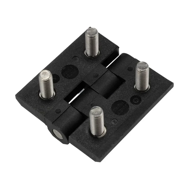 Pinet Black Polyamide Butt Hinge Bolt-On Fixing 50 mm x 50 mm x 6 mm 54-A-3032