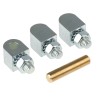 Pinet Steel Block Hinge Bolt-On Fixing 49mm x 16mm x 16mm 407-7278