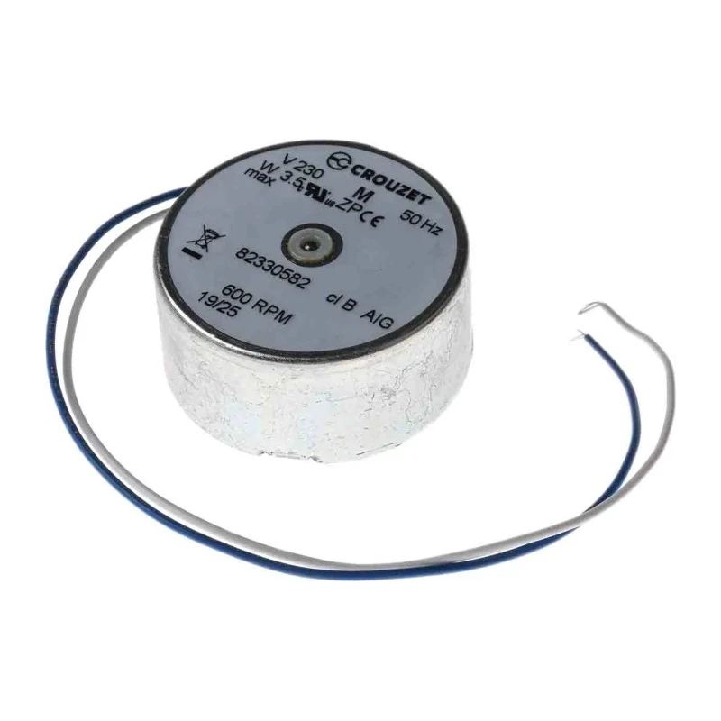 Crouzet Clockwise 0.42W 1 Phase 10-Pole Synchronous AC Motor 230V Fixing Hole Mounting 82330582