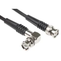 TE Connectivity BNC Series RG58 Coaxial Cable 1.5 m, 50 Ω Characteristic Impedance, Black, Terminated 1337772-4