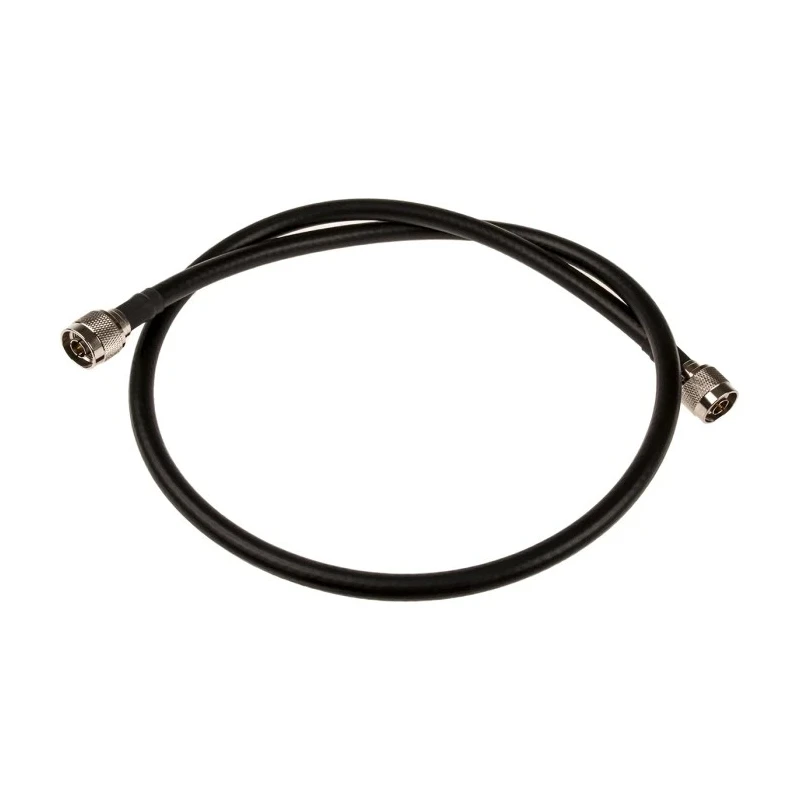 TE Connectivity N Type Series RG213 1 m 50 Ω Black Polyvinyl Chloride Jacket Coaxial Cable 