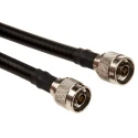TE Connectivity N Type Series RG213 1 m 50 Ω Black Polyvinyl Chloride Jacket Coaxial Cable 