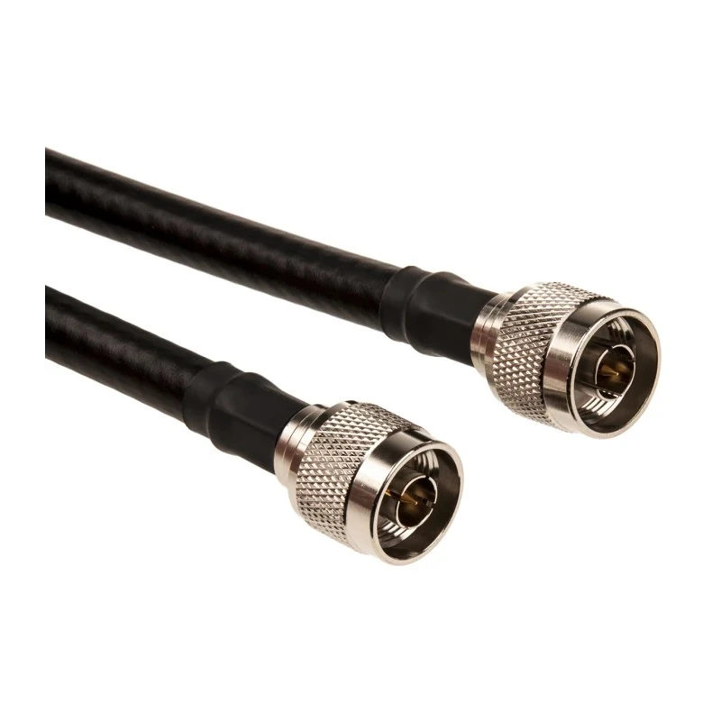 TE Connectivity N Type Series RG213 1 m 50 Ω Black Polyvinyl Chloride Jacket Coaxial Cable 