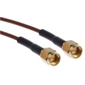 TE Connectivity SMA Series 250 mm RG316 Coaxial Cable 50 Ω Black Terminated RG316
