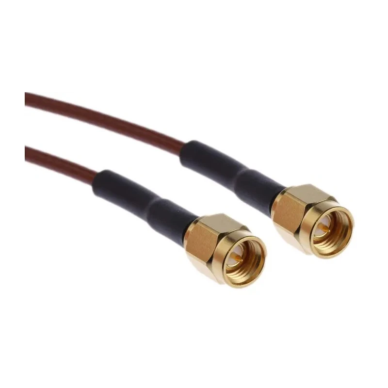 TE Connectivity SMA Series 250 mm RG316 Coaxial Cable 50 Ω Black Terminated RG316