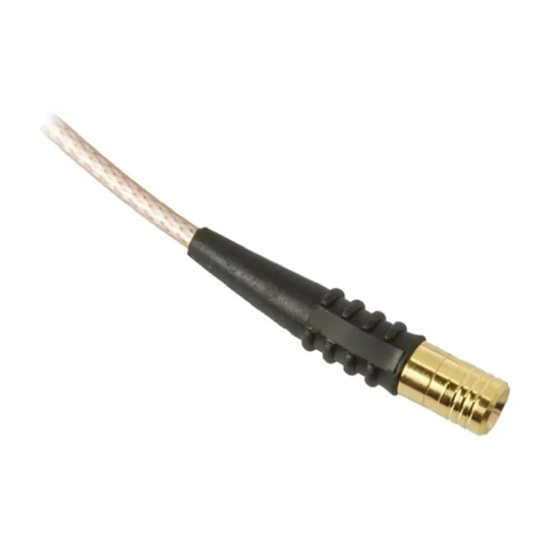 TE Connectivity SMB Series Coaxial Cable 1 m Length, RG174 Type, 50 Ω Impedance, Black PVC Jacket RG174