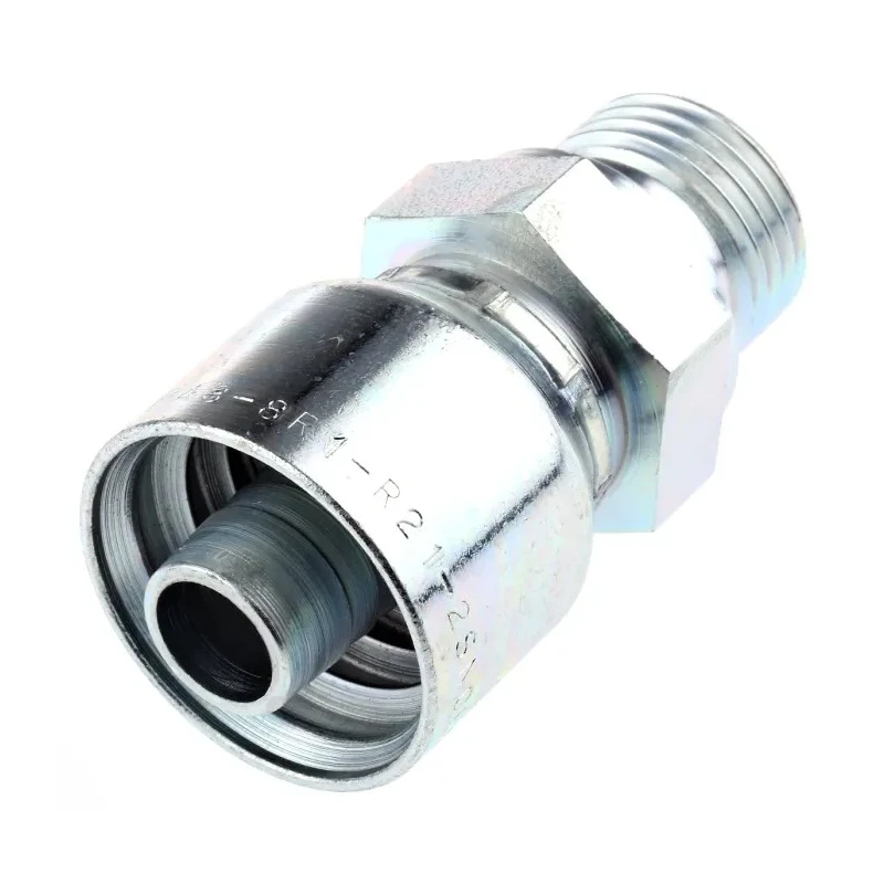 Parker Hydraulic Fitting Male BSP Steel Zinc Plated 0.5 in Hose ID 1D948-8-8