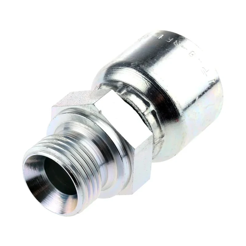 Parker Hydraulic Fitting Male BSP Steel Zinc Plated 0.5 in Hose ID 1D948-8-8