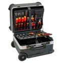 GT Line 2 Drawer Plastic Tool Case Wheeled 470 mm x 390 mm x 347 mm V-ROCK TURTLE PEL