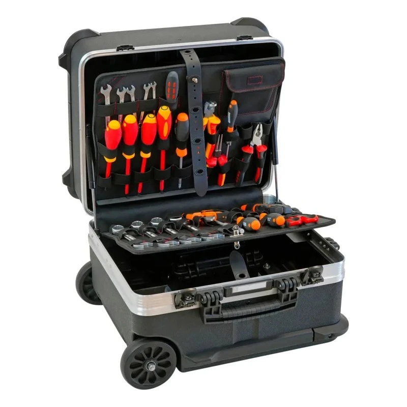 GT Line 2 Drawer Plastic Tool Case Wheeled 470 mm x 390 mm x 347 mm V-ROCK TURTLE PEL