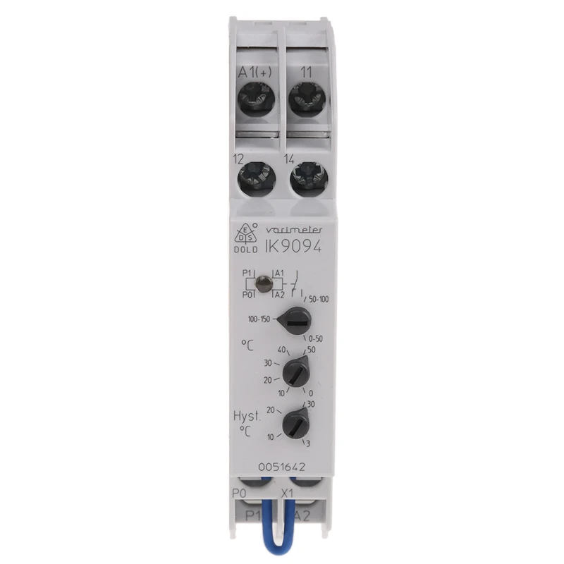 Dold Temperature Monitoring Relay, SPDT Contact, DIN Rail Mount, -50 °C to 150 °C, 24 V DC/AC IK9094.11 AC/DC24V 0-150°C