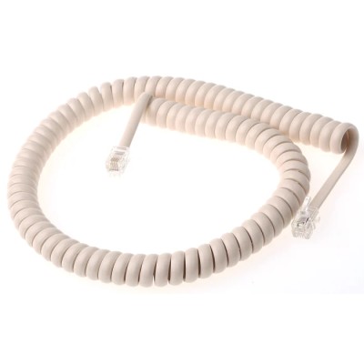 Decelect Telephone Cord, Ivory, 3 m SPE190839