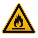 Wolk Hazard Warning Sign Flammable Aluminium 200mm x 200mm 11.0152