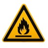 Wolk Hazard Warning Sign Flammable Aluminium 200mm x 200mm 11.0152