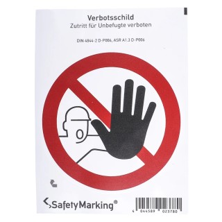 Wolk Polyvinyl Chloride No Access Prohibition Sign 100mm x 100mm 21.0832