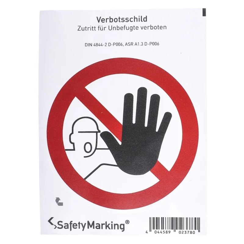 Wolk Polyvinyl Chloride No Access Prohibition Sign 100mm x 100mm 21.0832