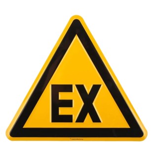 Wolk Hazard Warning Sign Explosive Aluminium 200mm x 200mm 11.0253