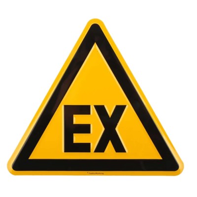 Wolk Hazard Warning Sign Explosive Aluminium 200mm x 200mm 11.0253