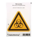Wolk Hazard Warning Sign Label Self-Adhesive Polyvinyl Chloride 100mm x 100mm 21.0232