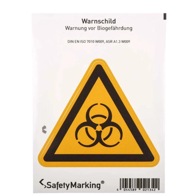Wolk Hazard Warning Sign Label Self-Adhesive Polyvinyl Chloride 100mm x 100mm 21.0232