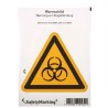 Wolk Hazard Warning Sign Label Self-Adhesive Polyvinyl Chloride 100mm x 100mm 21.0232