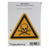 Wolk Hazard Warning Sign Toxic Label Self-Adhesive 100mm x 100mm Polyvinyl Chloride 21.0163