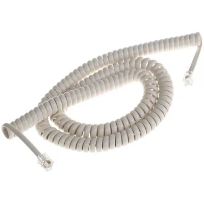 Decelect Telephone Cord Accessory Ivory 5m Cable Length SPE190841