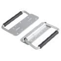 RS PRO Light Alloy Spring-Loaded Fold Down Carrying Handle 40kg Load Capacity 125mm Height 46mm Width 750-266