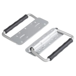 RS PRO Light Alloy Spring-Loaded Fold Down Carrying Handle 40kg Load Capacity 125mm Height 46mm Width 750-266