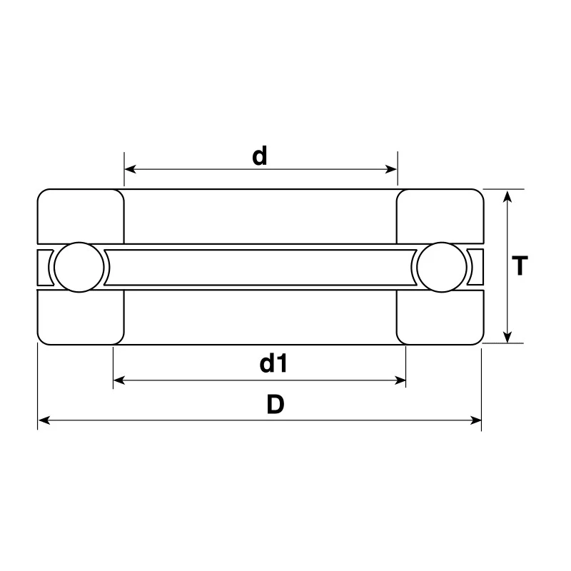 NSK 1 Row Thrust Ball Bearing 50 mm ID, 70 mm OD, 14 mm Width, 51110