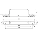 RS PRO Chrome Silver Steel Arch Shape Handle 30mm Height, 18mm Width, 152mm Length 750-193