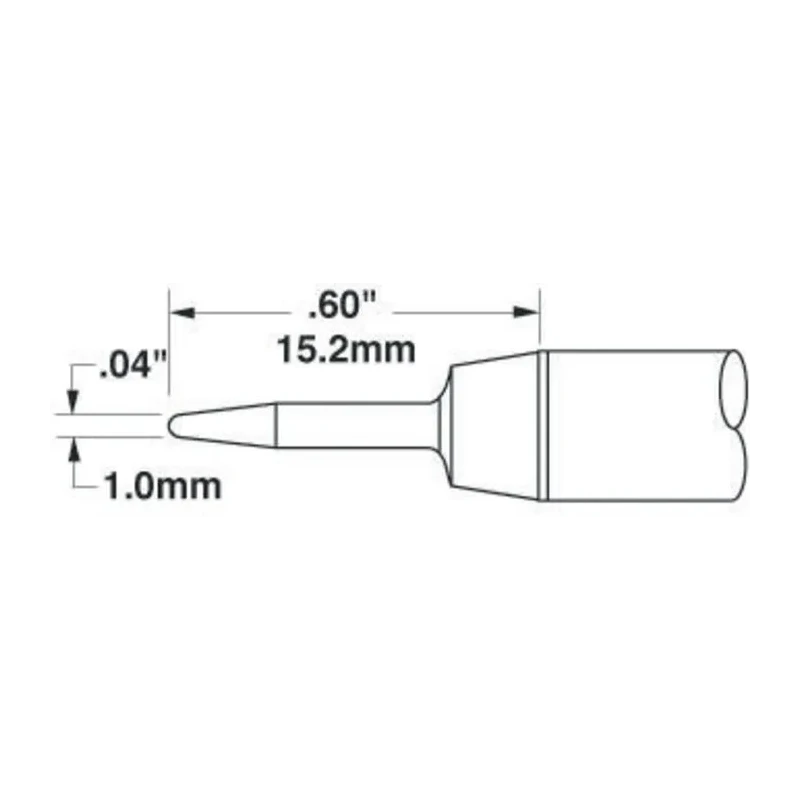Metcal 1 mm Conical 15.2 mm Soldering Iron Tip SSC-601A