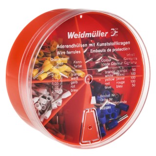 Weidmüller German Colour Coded Bootlace Ferrule Crimp Terminal Kit 0.5mm² to 2.5mm² 9025900000