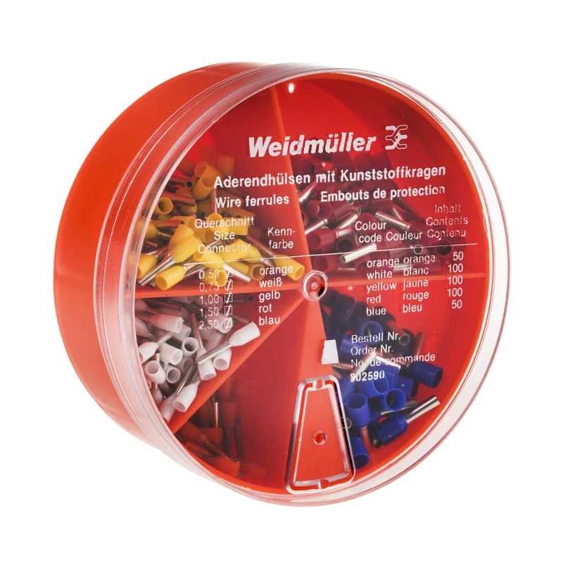 Weidmüller German Colour Coded Bootlace Ferrule Crimp Terminal Kit 0.5mm² to 2.5mm² 9025900000