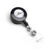 Durable Badge Reel Black Secure Metal Clip Retractable Reel Length 800mm 8152-58