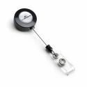 Durable Badge Reel Black Secure Metal Clip Retractable Reel Length 800mm 8152-58