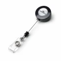 Durable Badge Reel Black Secure Metal Clip Retractable Reel Length 800mm 8152-58
