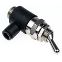 Legris Toggle Lever Pneumatic Manual Control Valve G 1/4, 3/2 Function, Brass Nylon Body, 10 bar Max Pressure 7801 06 13