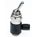 Legris Toggle Lever Pneumatic Manual Control Valve G 1/4, 3/2 Function, Brass Nylon Body, 10 bar Max Pressure 7801 06 13