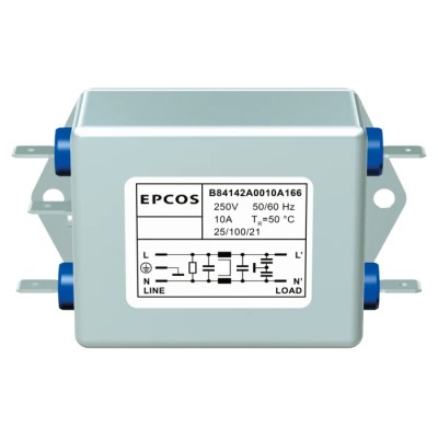 TDK Flange EMC Filter 30 A 250V AC/DC 60Hz Screw Termination 1 Phase B84142A0030R000
