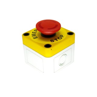 APEM A01ES Series Twist Release Emergency Stop Push Button, Surface Mount, 1 NC, IP65 A01ES