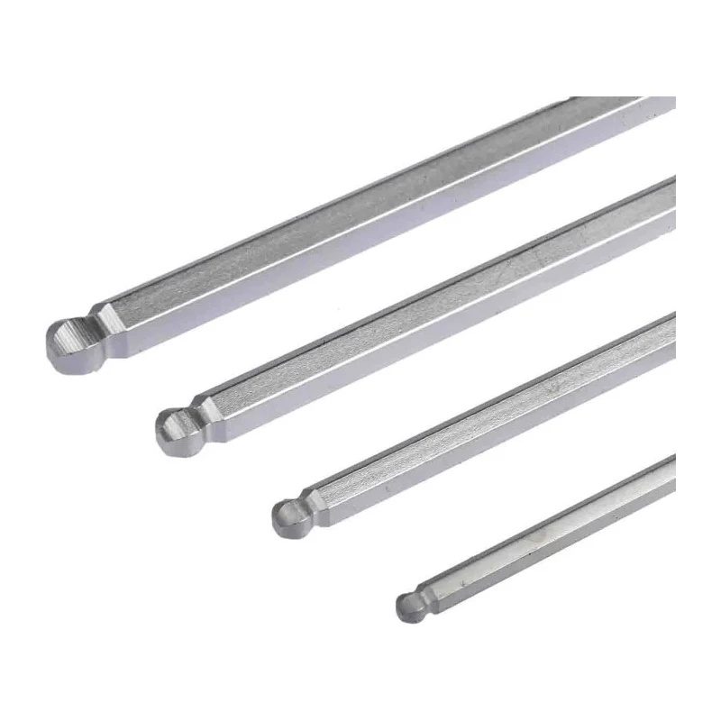 Wiha 7 Piece L Metric Hex Key Set Chrome Vanadium Steel Long Arm Hex Ball End Hex Size 1.5 to 6 mm 01416
