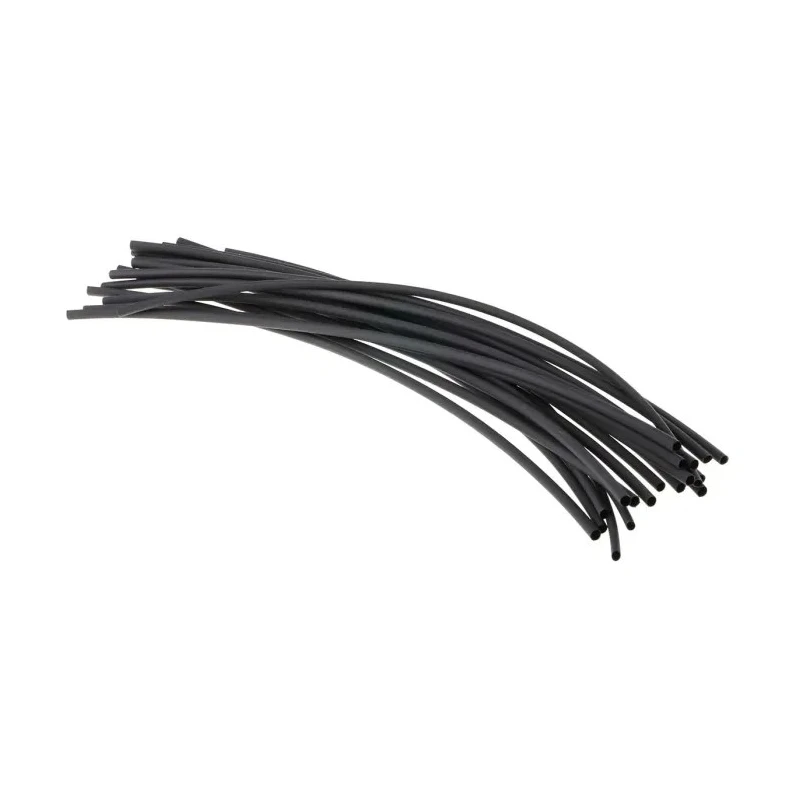 RS PRO Heat Shrink Tubing Black Polyolefin 3.2 mm Sleeve Diameter x 300 mm Length 2:1 Ratio 417-7249