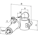 Rose+Krieger Pipe System Linear Unit E Gravity Die Cast Aluminium-Silicon Alloy 20mm OD Tube 13001100